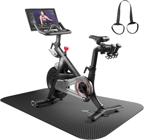Rubber Stationary Bike mat,Treadmill mat,Gym mat,Exercise Equipment mat,Bike Trainer mat,For Carpet,Rower,Training by TONINT - Used condition - CA$26.09