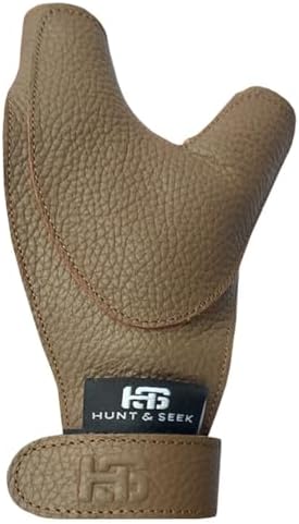 Hunt & Seek Thick Cow Leather Archery Hand Guard Protector Bow Glove for Traditional Long Recurve & Compound Bow Hunt & Seek Thick Cow Leather Archery Hand Guard Protector Bow Glove for Traditional Long Recurve & Compound Bow