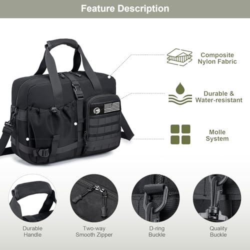 Carry On Travel Duffle Bag 40x30x15cm / 16x12x6 inch Personal item Bag for Airplane,Under Seat 15.6 inch Laptop Bag Black3