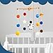 Hahafelt Space Nursery Mobile for Crib Wooden and Felt Solar System Planets Astronaut Space Nursery Decor Mobile for Baby Bed Crib Decoration Gift for Newborn