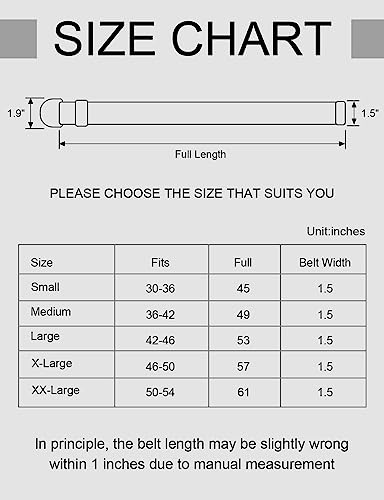 LXMY Belts for Men,Men's Canvas Holeless Adjustable Belt - Black Double D Ring, Suitable for Leisure and Travel