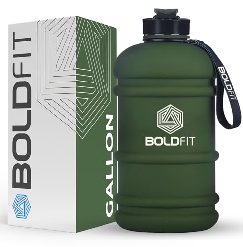 Boldfit 2 Litre Water Bottle For Gym Gallon Water Bottle 2+ Litre Gym Water Bottle 2l Gym Bottles For Men & Women Water Jug 2+ Litre Big Water Bottles Sports Water Bottle Plastic Bottle- Armygreen