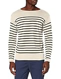 Markenqualität Armor Lux Herren Marinière ML Lamaneur T-Shirt, Natur/Rich Navy, S