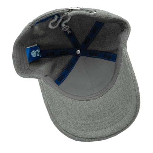 Chapeau baseball feutre gris Inter 153505, casquette ajustable classique de couleur grise - 4