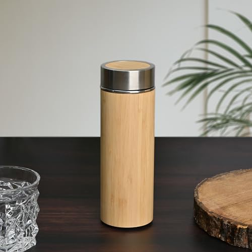 Gift Kya De GKD Eco-Friendly Bamboo Water Bottle, Stainless Steel...