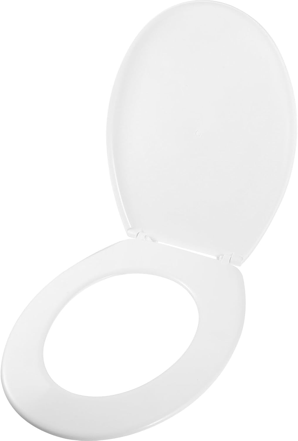 Marble Effect Toilet Seat Cover for Standard Toilets 18-inch Plastic Bathroom with Thickened U-shaped Cushion Sturdy Home Replacement