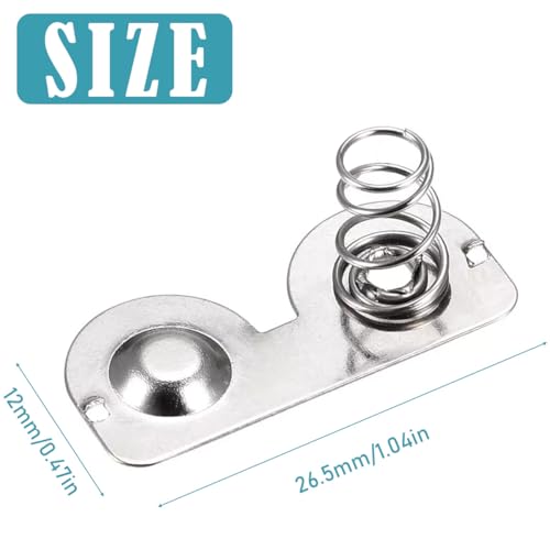 DAOKAI Batterie Federplatte AA Batterie Negativ zu Positiv Umwandlung Frühling Kontakt 26.5x12mm Halbkreis Nickel Platte für DIY Batterie Box Spielzeug Power Slot Zubehör - 30Pcs