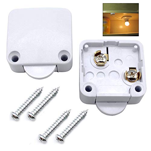 Xrten 2 Pcs Cupboard Door Switch ON/Off Surface Push to Break Door ...