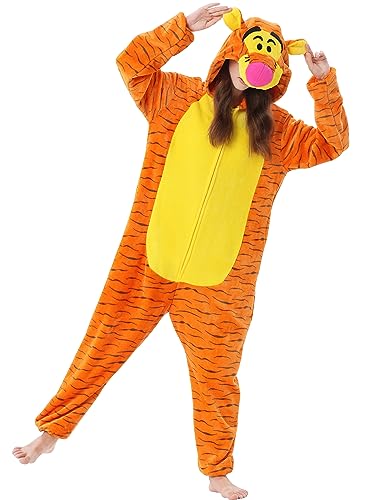 QSTYLE Adult Animal Onesie Halloween Costume One Piece Cosplay Suit for Women and Men