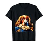 Camicie inglesi cocker spaniel per donne, uomini, ragazze, ragazzi, bambini. T-shirt cocker spaniel russo con suite di cuccioli spaniel per mamma cane., papà, mamma spaniel, papà spaniel tedesco, amanti dello spaniel, proprietari di spaniel, maglietta russa spaniel. Camicia cavalier re charles