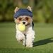 Atmungsaktives Hund Baseballmütze, Einstellbare Baseballmütze für Haustiere, Hunde-Sonnenhut mit Ohrlöcher, Stilvoll Sommer Reise Hut für Haustiere, für Alltag und Outdoor-Aktivitäten (Marineblau, M)