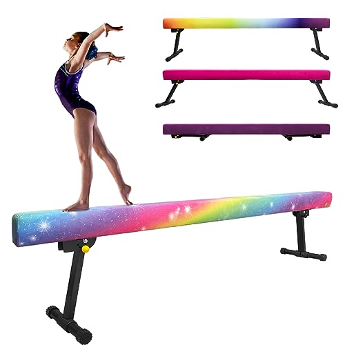 86 York 6ft/8ft Gymnastics Balance Beam, High and Low Floor Beam Gymnastics Equipment for Kids/Adults,Gymnastics Beam for Training,Physical Therapy and Professional Home Training with Legs