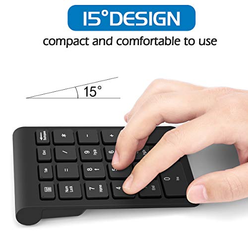 Foloda H-107-KEYPAD Wireless Number Pads, Numeric Keypad Numpad 22 Keys Portable 2.4 Ghz Financial Accounting Number Keyboard Extensions 10 Key thumb #1