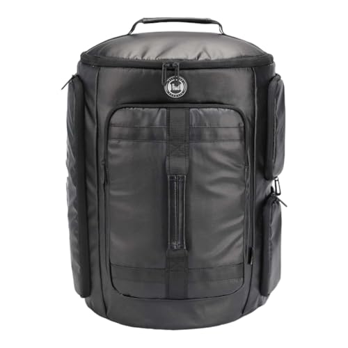 Santino Mochila Camping Notebook Urban Strong – Poliéster RPET Resistente, Compartimento para Notebook até 12,9″, Porta USB, Impermeável – Preta, 47 L