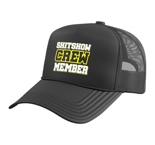 Shitshow Crew Member Trucker Hat with Adjustable Mesh Back Black