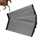 Botas antimoscas para caballos, botas antimoscas para caballos, botas antimoscas reutilizables para caballos, botas antimoscas, malla transpirable para mayor comodidad, alivia la fatiga
