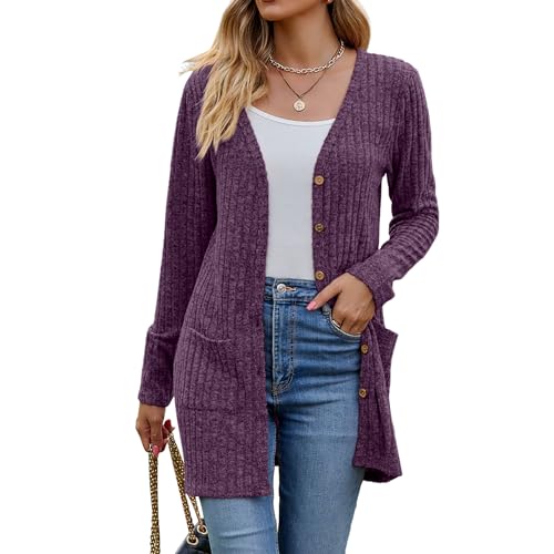Image of Witsmile Womens 2026 Spring Fashion Cardigan Lightweight Soft Knit Long Top