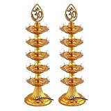 Click2Get Electric Diya Deepak Light - LED Pooja Diya for Home Temple Decor (Pack of 2) - Plastic