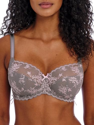Freya Offbeat Decadence - Brasier de Apoyo Lateral con Aros para Mujer, Rosa Gris, 34F