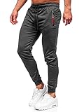 BOLF Herren Sporthose Jogginghose Trainingshose Fitnesshose Fußballhose Jogger Sweathose Jogpants Sweatpants Slim Fit Street Style JX5007 Dunkelgrau L [6F6]