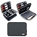 BUBM Double Layer Electronics Organizer, Travel Gadget Bag for Cables, Memory Cards, Flash Hard Drive and More, Fit for iPad or Tablet(up To 9.7")--Large, Gray