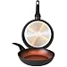 Produktbild CLOEN 1002010213 Pfannen-Set Carla aus geschmiedetem Aluminium mit Antihaftbeschichtung und Soft-Touch-Griff, Maße 24-28 cm
