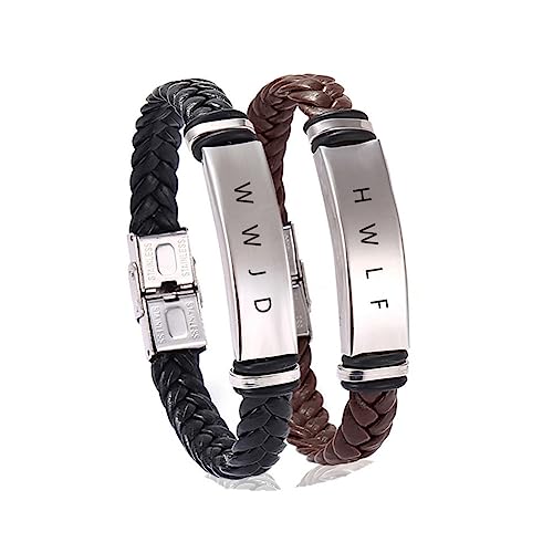 AMRECH WWJD HWLF �u���X���b�g �����Y 2�_�Z�b�g �X�e�����X�X�`�[�� �҂ݍ��݃��U�[�J�t�u���X���b�g ���X�g�o���h What Would Jesus Do He Would Love First�A�C���X�s���[�V������^����@���I���}�C���_