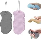 Magic Exfoliating Bath Sponge, Exfoliating Bath Sponges for Body, Exfoliating Bath Sponge Remover Dead Skin, Beyond Draw Exfoliating Sponge (Gray+Pink) -  ZodaiXX