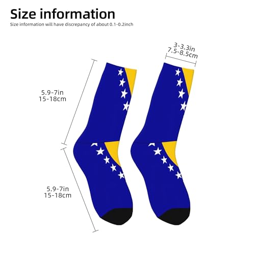 SEAEAGLE Bosnian Flag A Pair Junior Athletic Short Tube Socks Children Calf Tube Socks Short Stockings2