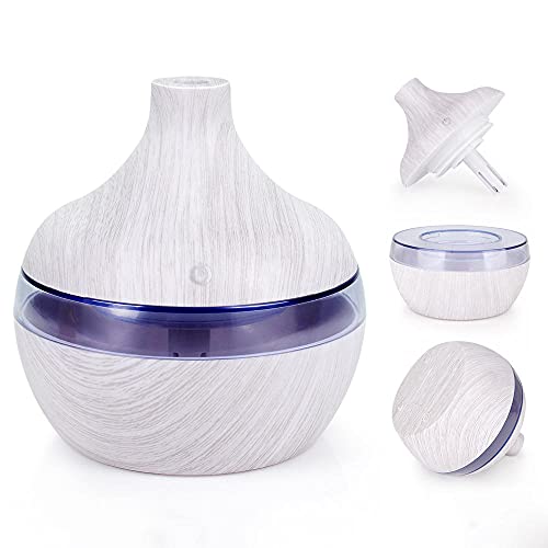 Diffuseurs pour huiles essentielles Diffuseur d'huile essentielle d'arôme 300ml Humidificateur d'air à ultrasons avec 7 lumières changeantes couleur et Auto sans eau pour la maison Cover