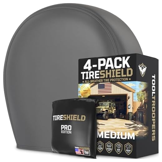 TIRESHIELD PRO Tire Covers Set of 4 - Heavy Duty All-Weather UV-Resistant Wheel Covers w/StormLock-System - Year-Round Protection for Your RV, Camper, Truck, Car & Trailer Tires w/ 26-28.75" Diameter