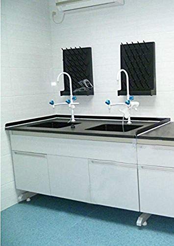 Ytflot Lab Supply Drying Rack Pegboard Bench-Top Wall-Mount Laboratory Glassware 52 Detachable Pegs Lab Drying Draining Rack Cleaning Equipment (Black) #TOP3