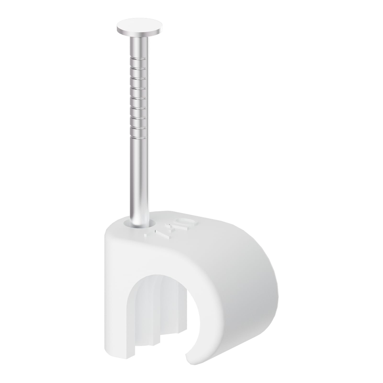 Temolink Cable Clips 100 PCS, 7-10mm, Heavy-Duty Nail in Wire Clips, 304 Stainless Steel, UV and Weather Resistant, Cable Wire Management for Phone and Ethernet Wire, Power Cords, Tube, White