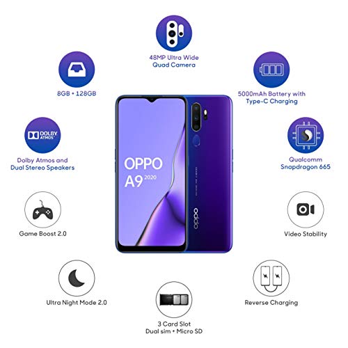 Image of Oppo A9 2020 (Space Purple, 8GB RAM, 128GB Storage)