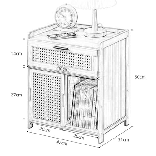 Étagère de rangement simple pour la maison avec casier et tiroirs ouverts