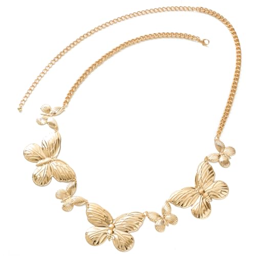 JNHBDZSW Chaîne de Pantalons Mono-Couches en métal exagéré, chaîne de carrosserie créative, chaîne de Taille de Gland Punk Hip-hop