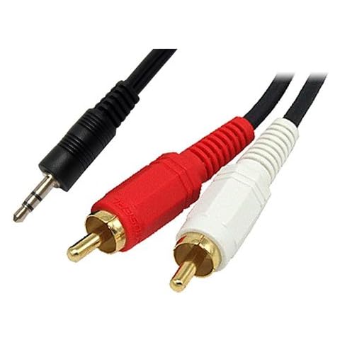 Cable-Core 3.5mm Jack to 2 x RCA Phono Stereo Audio Cable 3m Lead Cover