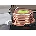 60Hz Turntable Level LP Weight Disc Stabilizer, 3 in 1 Strobe Markings 45RPM Record Puck 9.5 OZ Vinyl Clamp with Bubble Level for Phonograph Record Player Turntables