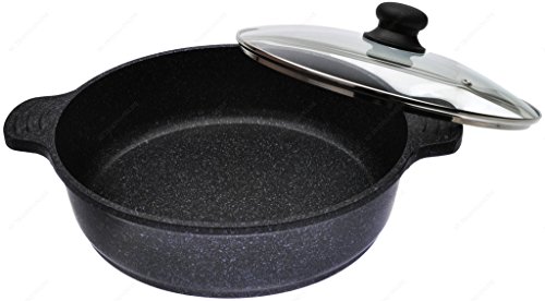 Image of KW QPW28L Ceramic Marble Coated Cast Aluminium Frying Pan, 11-Inches