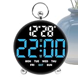 Facile à transporter : doté d'une coque en ABS durable qui résiste aux chutes, ce réveil numérique pour chambre à coucher est conçu pour la portabilité, s'intègre parfaitement dans un sac à dos, ce qui en fait un choix polyvalent pour les voyageurs ou ceux qui recherchent une configuration de chevet sans encombrement