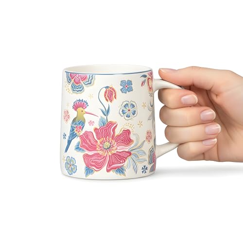 Image of miah decor Ceramic Tea Coffee Cups Set Matte Printed Small Chai Mug Drinkware Microwave Safe for Home & Restaurant-300 ml (MD-746)