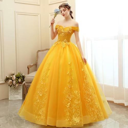 Off Shoulder Quinceanera Dresses Ball Gown Tulle Prom Dress Lace Applique Princess Long Formal Evening Sweet 16 Dresses2