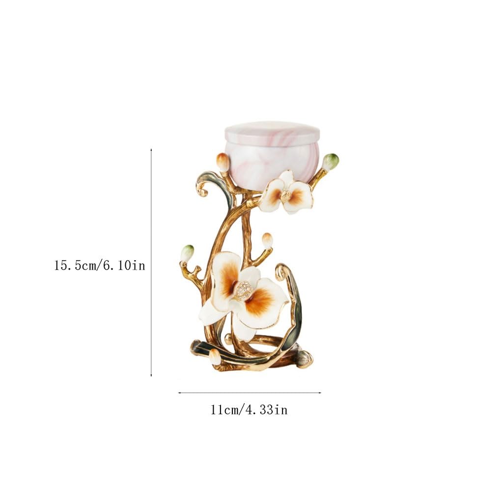 Portavelas Candelabro de aleación de Zinc, candelabro de orquídeas y Mariposas, candelabro de los Deseos Moderno, Adornos de decoración romántica for el hogar Portavelas