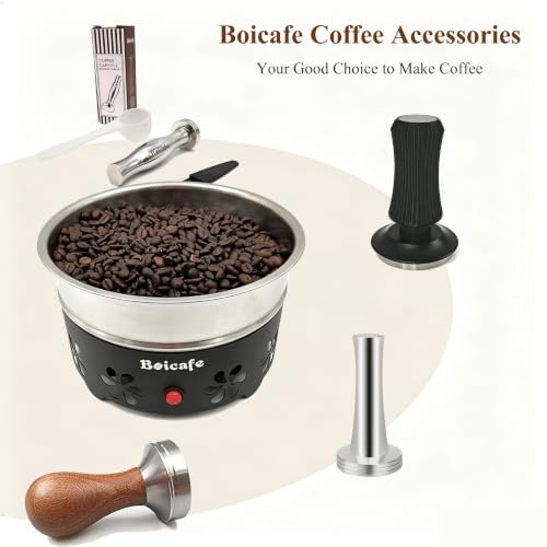 Image of Coffee Bean Cooler Electronic Bean Cooling Machine with 304 Stainless Steel Mesh Two Layers 1.3lb Big Capacity Household Roasting (1 Layer)