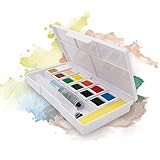 acuarelas en pastilla winsor newton CON PINCEL DE AGUA: crea la misma gama de efectos que un pincel, con la comodidad de tener un bolígrafo