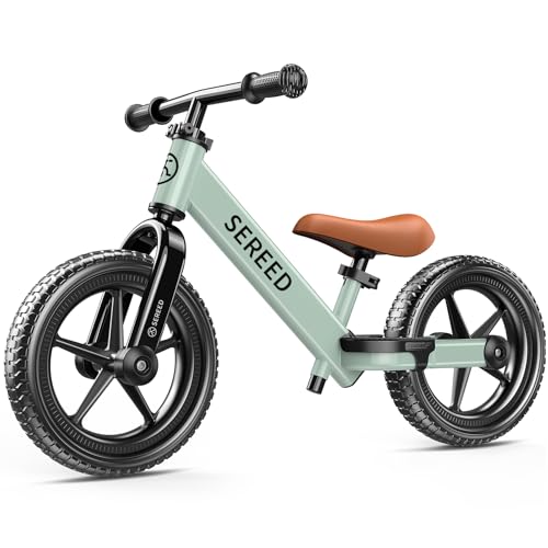 SEREED Toddler Balance Bike 2 Year Old, No Pedal Kids Bicycle Toys for 2-5 Years Old, Tool-Free Adjustment, Customize Plate with Stickers, Gift for...