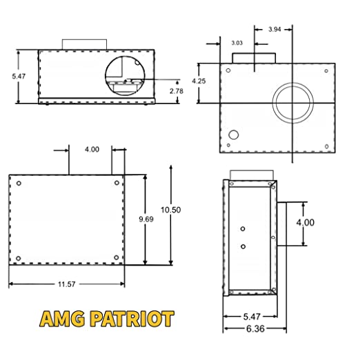 Image of Festa AMG Patriot Radon Fan - Quiet and Energy Efficient 195 CFM Radon Mitigation System Inline Fan - 4 inch Electric Waterproof Inline Duct - Powder-coated steel - White