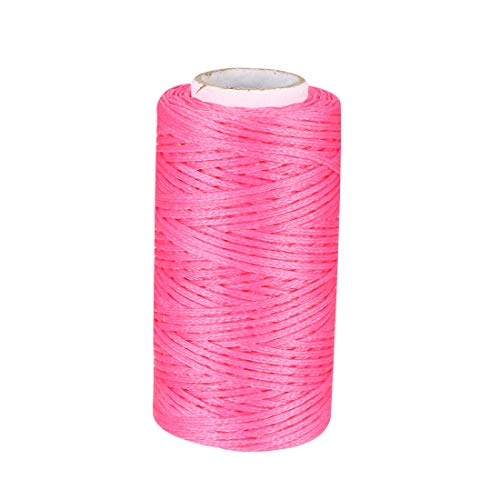 Hilo encerado plano para coser cuero 1mm 50m fucsia miniatura 1