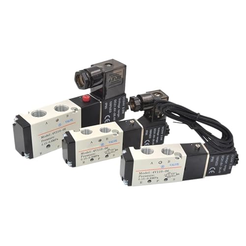 Électrovanne 5/2 voies 4V110-06 220V étanche gaz et poussière