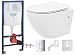 Produktbild VBChome Hänge WC spülrandlos Grohe Rapid SL Set für Wand-WC Toilette inkl. softclose wc Sitz absenkautomatik Deckel aus Duroplast Wandhalter Betätigungsplatte in chrom und Grohe-Fresh (GCARS)
